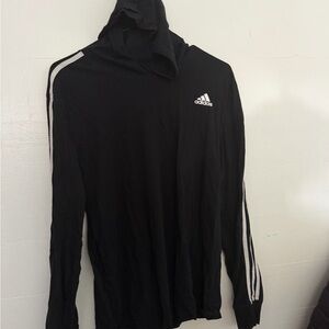 Adidas Charcoal Hoodie with Sky Blue Interior